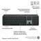 Фото - Клавиатура беспроводная Logitech MX Keys S for Mac Space Grey (920-011637) | click.ua