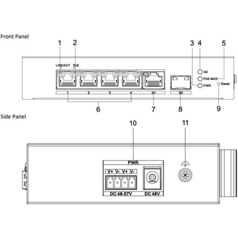 Коммутатор Hikvision DS-3T1306P-SI/HS