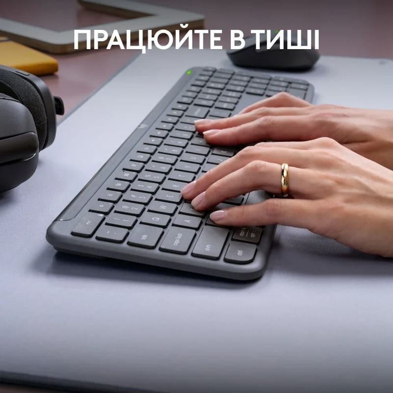 Комплект (клавиатура, мышь) беспроводной Logitech Signature Slim Combo MK950 Graphite (920-012490)