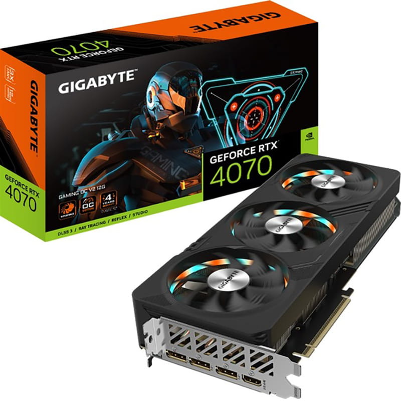 Відеокарта GF RTX 4070 12GB GDDR6X Gaming OC V2 Gigabyte (GV-N4070GAMING OCV2-12GD)