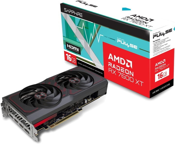 Видеокарта AMD Radeon RX 7600 XT 16GB GDDR6 Pulse Gaming OC Sapphire (11339-04-20G)