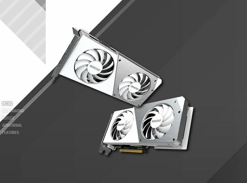 Видеокарта GF RTX 4060 8GB GDDR6 Twin X2 OC White Inno3D (N40602-08D6X-173051W)