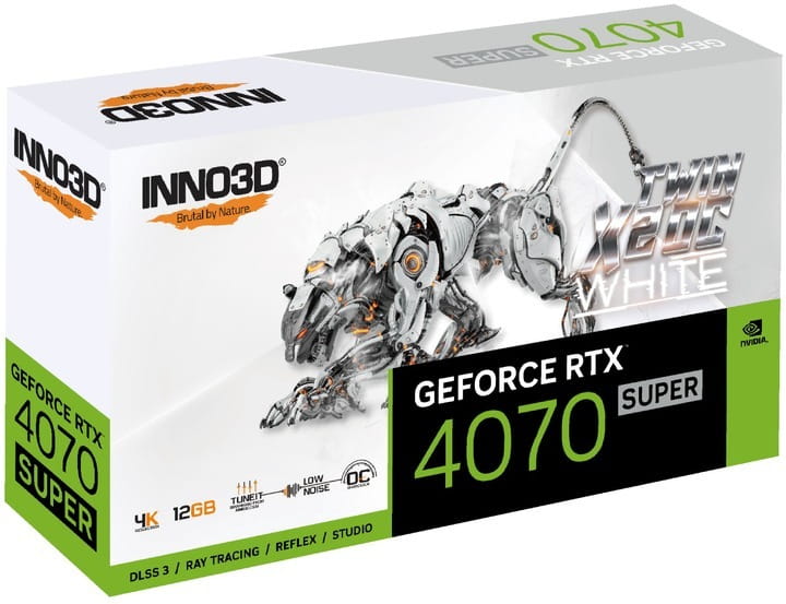 Видеокарта GF RTX 4070 Super 12GB GDDR6X Twin X2 OC White Inno3D (N407S2-126XX-186162W)