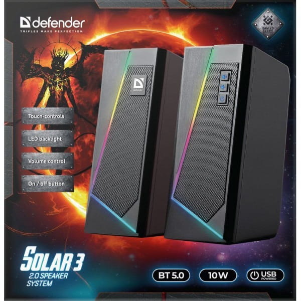 Акустична система Defender Solar 3 Black (65103)