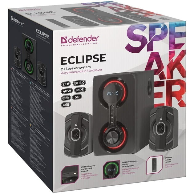 Акустическая система Defender Eclipse Black (65593)