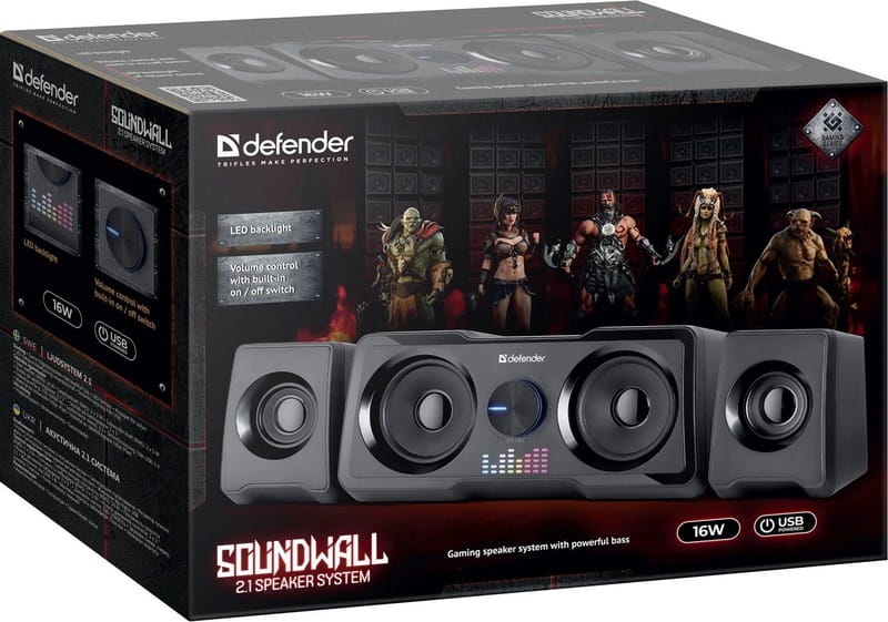 Акустична система Defender Soundwall Black (65214)