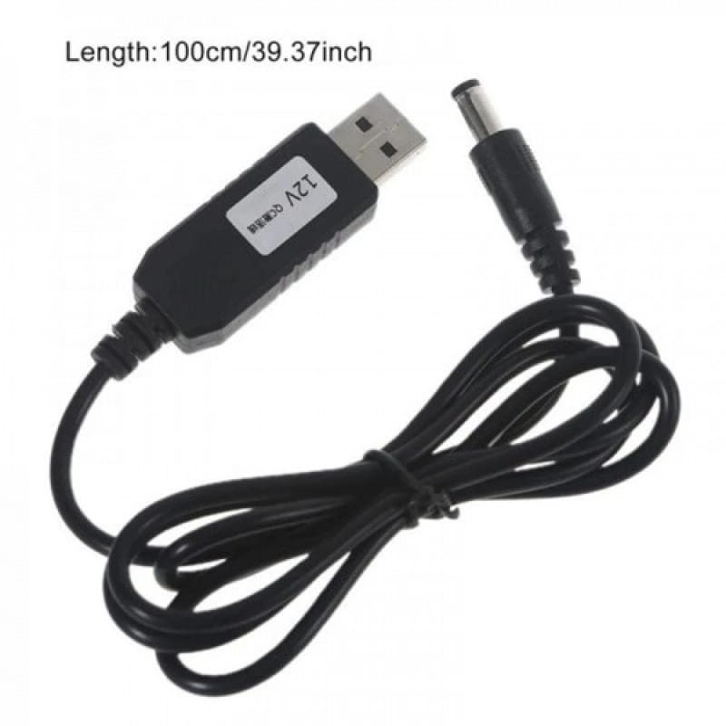 Кабель питания SK USB-DC5.5mmx2.5 12V 1m Black (10050050422010585.5x2.5)