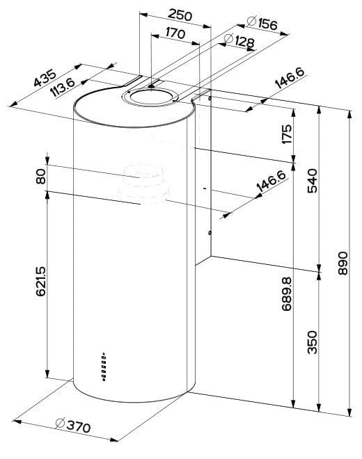 Витяжка Faber Cylind I.Evo Plus WH Gloss A37