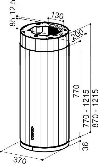 Витяжка Faber Corinthia Isola Ev8+ WH Matt/TS A37