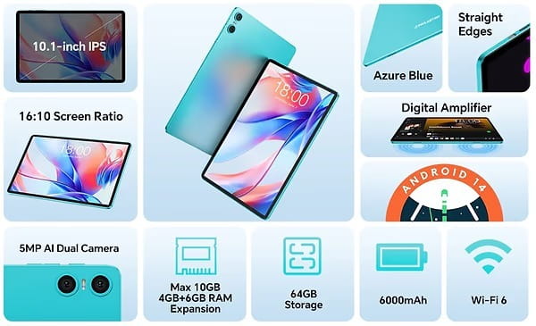 Планшет Teclast P30 4/64GB Blue (TL-112433)