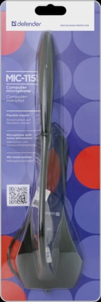 Мікрофон Defender MIC-115 Black (64115)