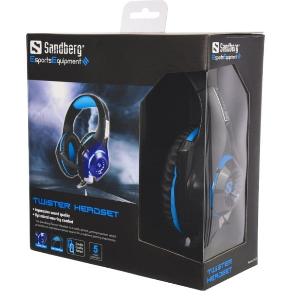 Гарнитура Sandberg Twister Headset Led Black/Blue (125-79)