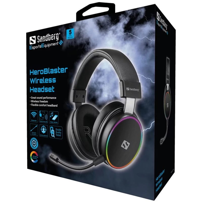 Bluetooth-гарнітура Sandberg HeroBlaster Led Headset Black (126-42)