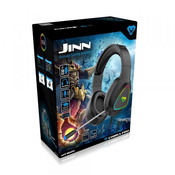 Гарнитура Media-Tech Cobra Pro Jinn RGB Black (MT3605)