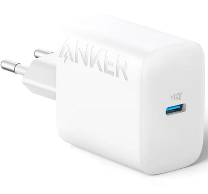 Сетевое зарядное устройство Anker PowerPort 312 White, 20 W USB Type-C (B2347G21) + кабель USB Type-C