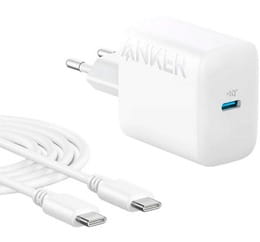 Купить Сетевое зарядное устройство Anker PowerPort 312 White, 20 W USB Type-C (B2347G21) + кабель USB Type-C Сетевое зарядное устройство Anker PowerPort 312 White, 20 W USB Type-C (B2347G21) + кабель USB Type-C