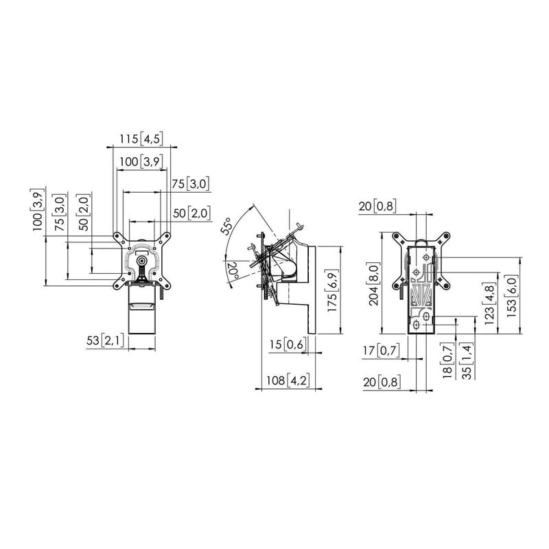 Кронштейн Vogels MOMO 2116 Black (VESA100х100)