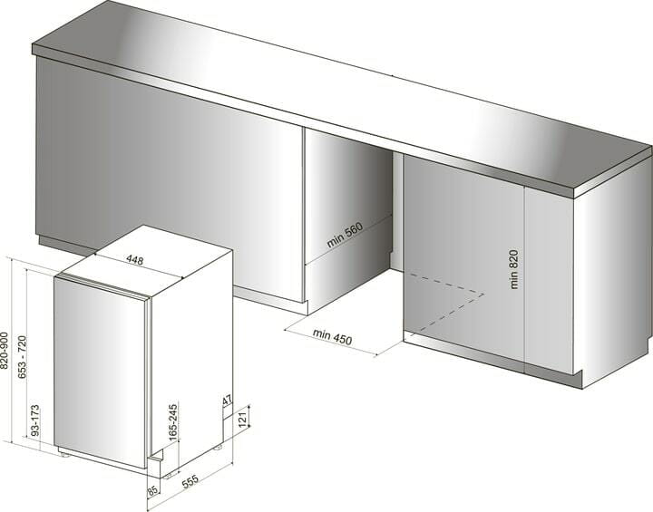 Встраиваемая посудомоечная машина Hotpoint HSIO3O23WFE