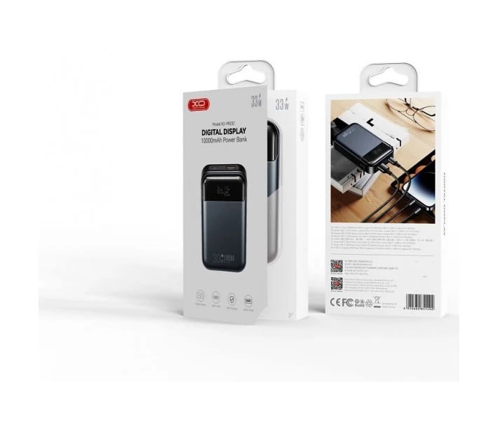 Універсальна мобільна батарея XO PR232 10000mAh PD30W + PPS33W Black