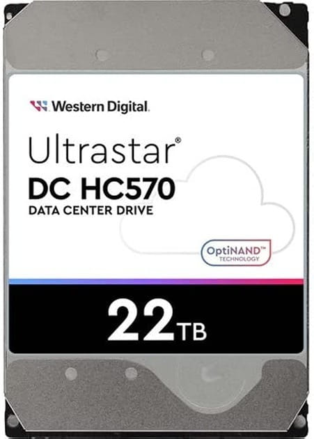 Накопитель HDD 3.5" SATA  22.0TB WD Ultrastar DC HC570 7200rpm 512MB (0F48155)