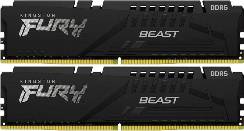 Модуль пам`яті DDR5  2x16GB/6000 Kingston Fury Beast Black (KF560C36BBE2K2-32)