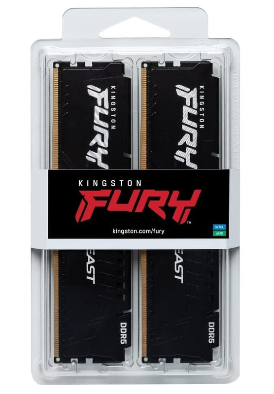 Модуль памяти DDR5 2x16GB/6000 Kingston Fury Beast Black (KF560C36BBE2K2-32)