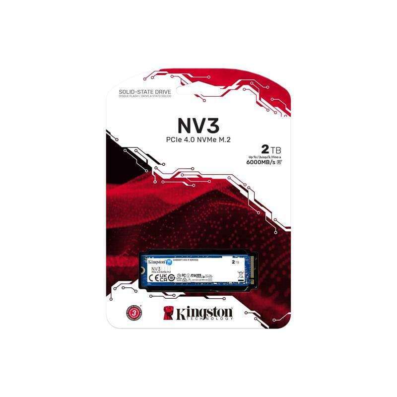 Накопитель SSD 2TB M.2 NVMe Kingston NV3 M.2 2280 PCIe Gen4.0 x4 (SNV3S/2000G)