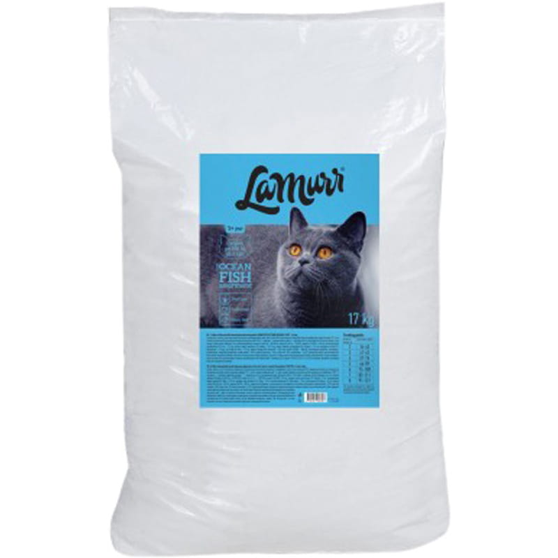 Сухой корм для взрослых кошек Quattro La Murr Ocean Fish с рыбой и мясом птицы 17 кг