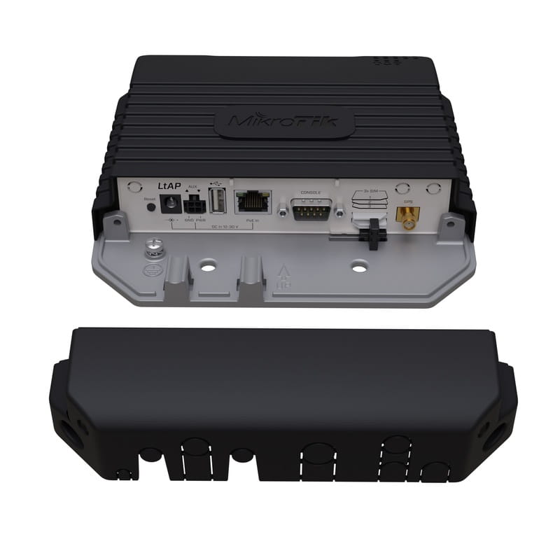 Точка доступа MikroTik LtAP LTE kit (RBLtAP-2HnD&R11e-LTE) (N300, 1хGE, 3xminiSIM, GPS, 2G/3G/4G, всепогодный корпус)