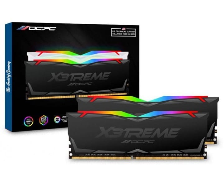 Модуль памяти DDR4 2x32GB/3600 OCPC X3 RGB Black Kit (MMX3A2K64GD436C18)