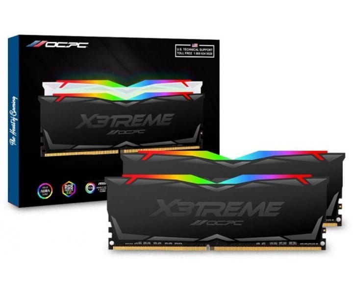 Модуль пам`ятi DDR4 2x32GB/3600 OCPC X3 RGB Black Kit (MMX3A2K64GD436C18)