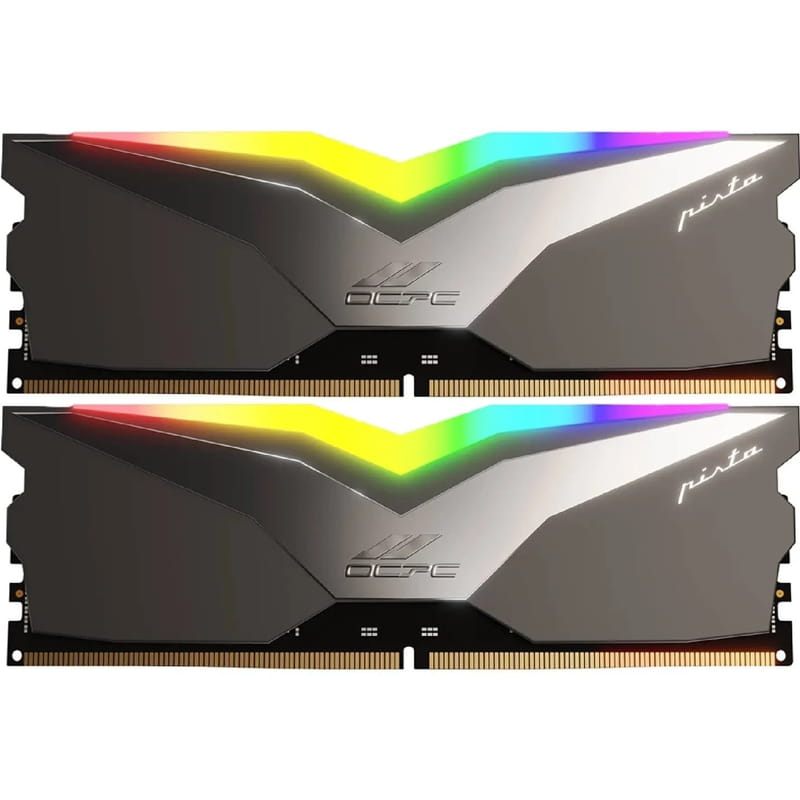 Модуль пам`ятi DDR5 2x16GB/6200 OCPC PISTA RGB C40 Titan (MMPT2K32GD562C40T)