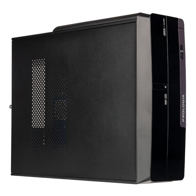 Корпус Prologix E106 Slim Black Door 400W_сборка