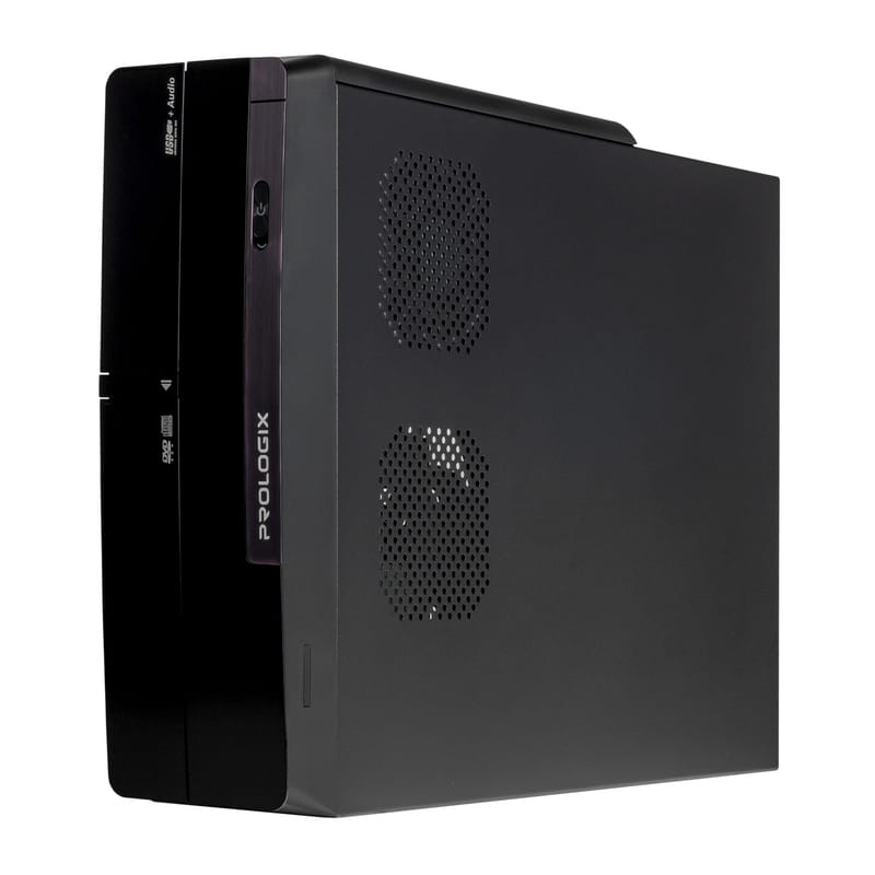 Корпус Prologix E106 Slim Black Door 400W_сборка