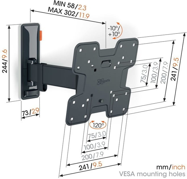 Кронштейн Vogels TVM 3223 Black (VESA200х200)