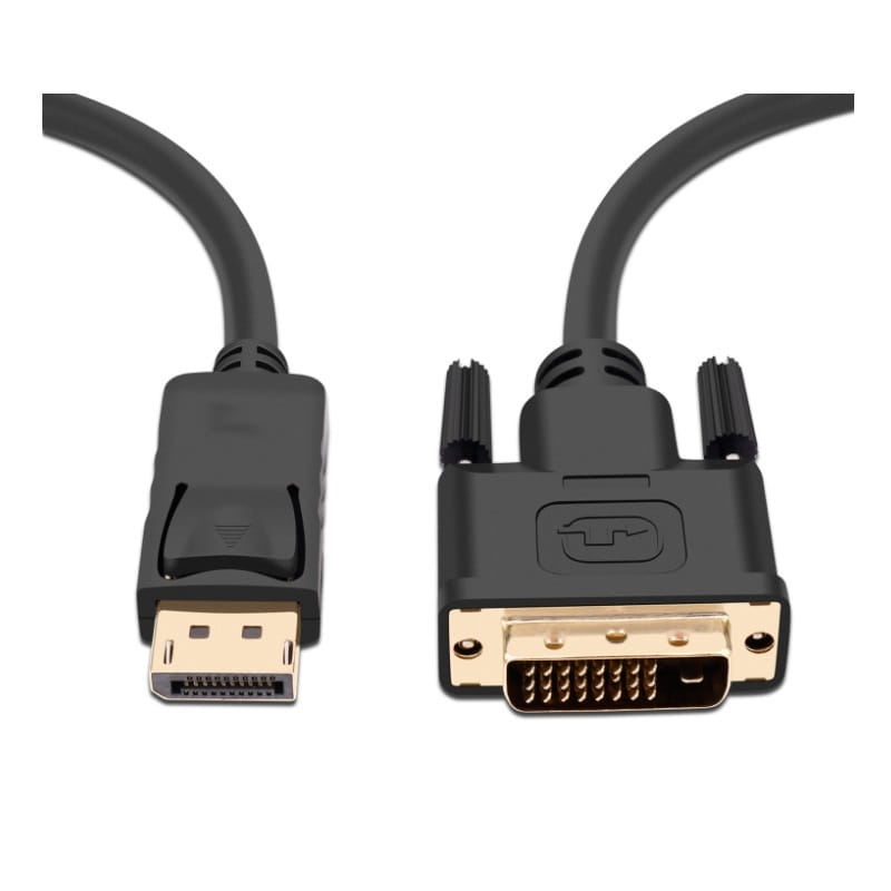 Кабель ProLogix (PR-DP-DVI-P-04-30-18m) DisplayPort-DVI  М/М,V1.2, 1,8м_бн