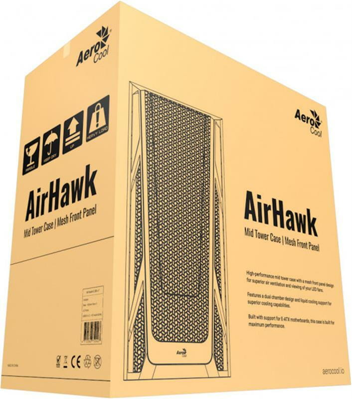 Корпус AeroCool AirHawk Duo ARGB (AirHawk Duo-G-BK-v1) Black без БЖ