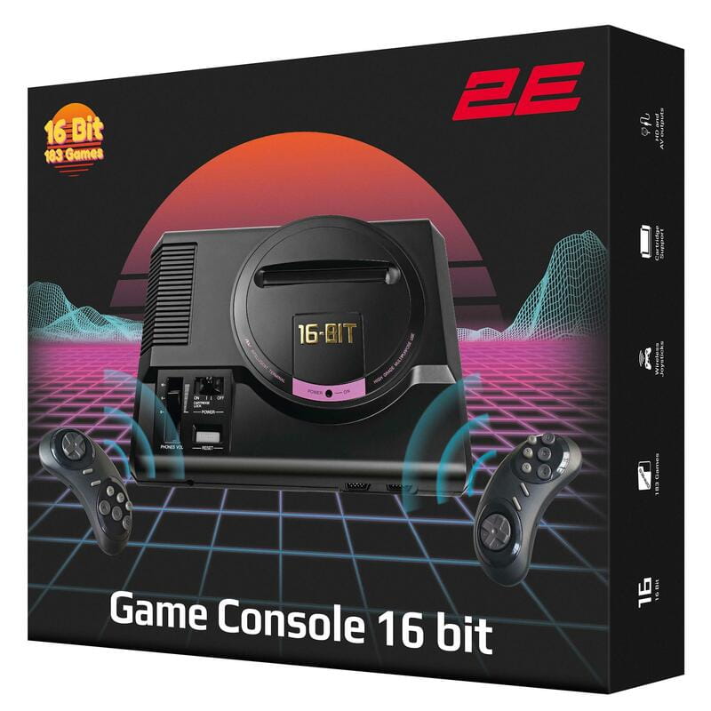 Ігрова консоль 2E 16bit HDMI (2 бездротових геймпада 183 гри) (2E16BHDWS188)