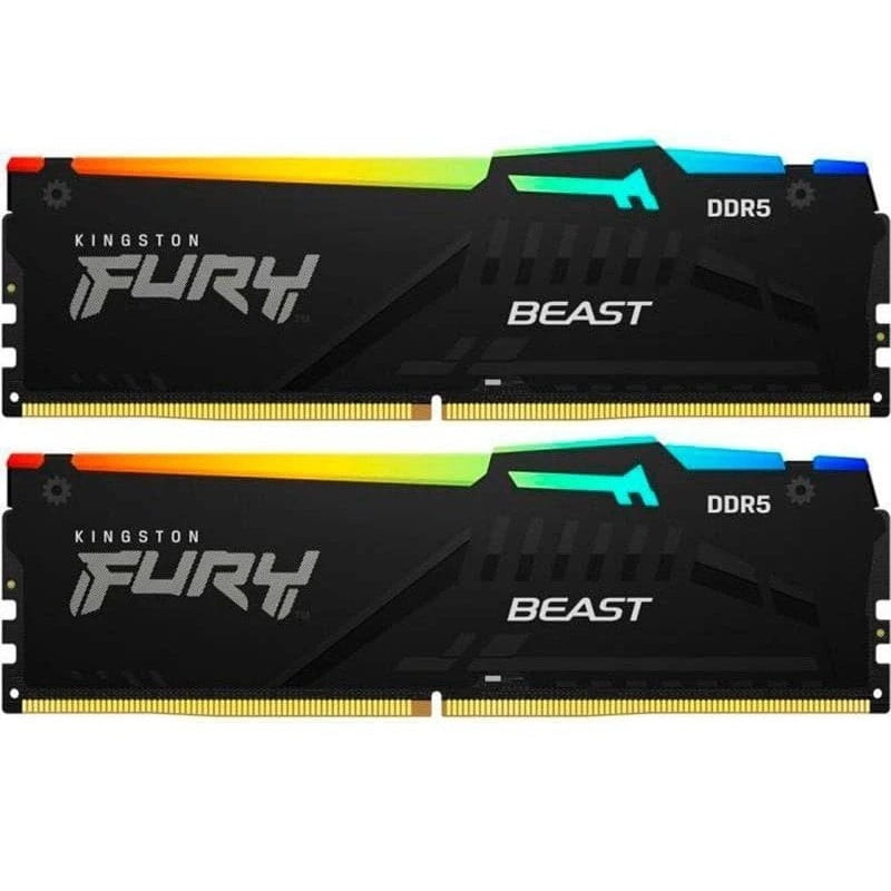 Модуль памяти DDR5 2x8GB/5600 Kingston Fury Beast RGB Black (KF556C36BBEAK2-16)