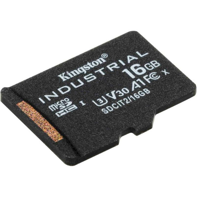 Карта памяти MicroSDHC 16GB UHS-I/U3 Class 10 Kingston Industrial (SDCIT2/16GBSP)