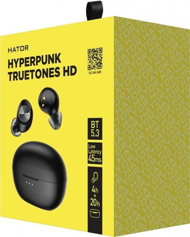 Bluetooth-гарнитура Hator Hyреrpunk Truetones HD Black (HTA-415)_подарок