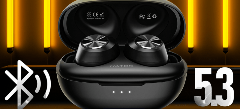 Bluetooth-гарнитура Hator Hyреrpunk Truetones HD Black (HTA-415)_подарок