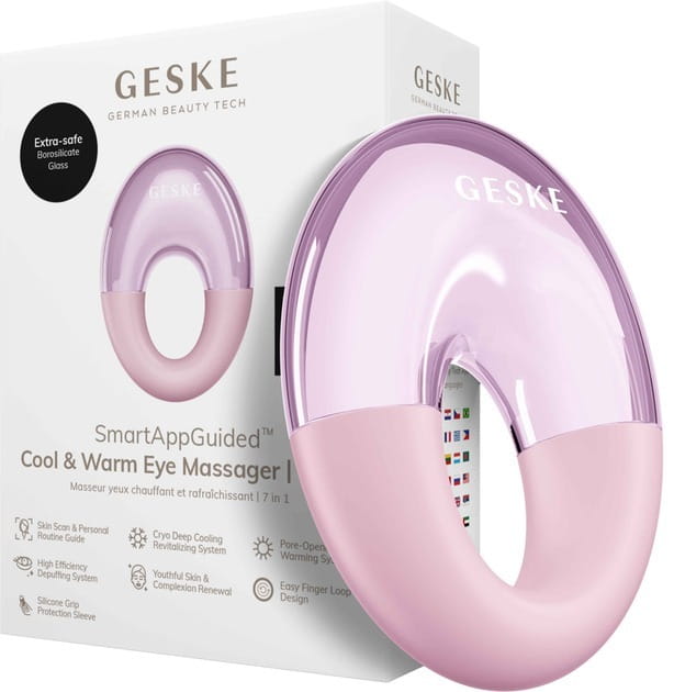Массажер для глаз Geske Cool & Warm Eye Massager 7 в 1 Pink (GK000702PK01)