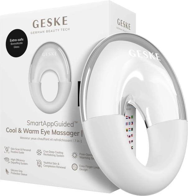 Массажер для глаз Geske Cool & Warm Eye Massager 7 в 1 White (GK000702WH01)