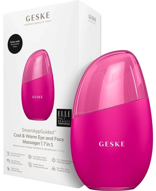 Масажер для очей та обличчя Geske Cool & Warm Eye and Face Massager 7 в 1 Magenta (GK000700MG01)