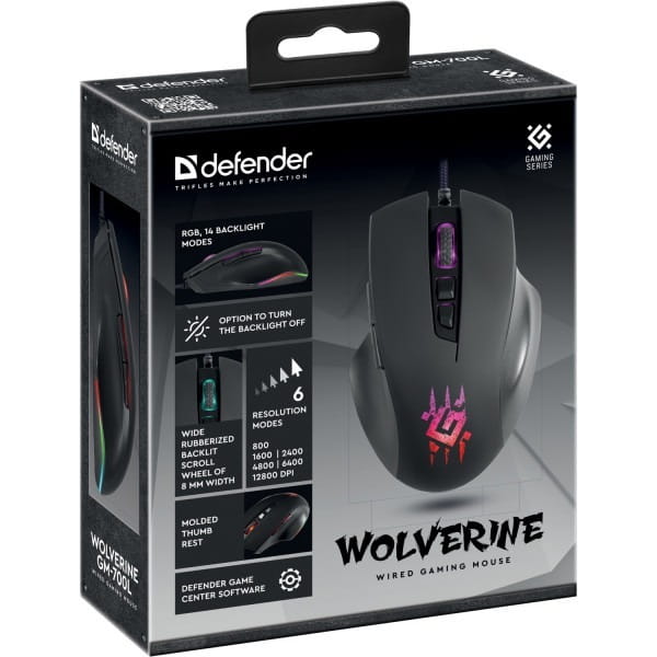 Мышь Defender Wolverine GM-700L Black (52700)