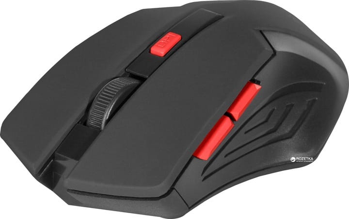 Миша бездротова Defender Accura MM-275 Black/Red (52276)