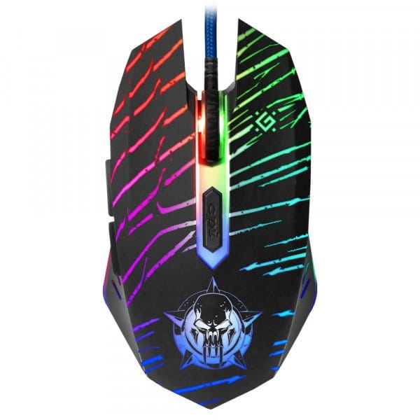 Мышь Defender Dark Agent GM-590L + коврик Black (52590)