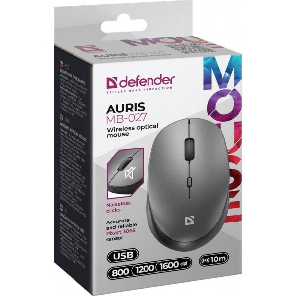 Миша бездротова Defender Auris MB-027 Grey (52029)