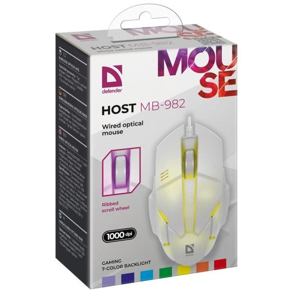 Мышь Defender Host MB-982 White (52983)